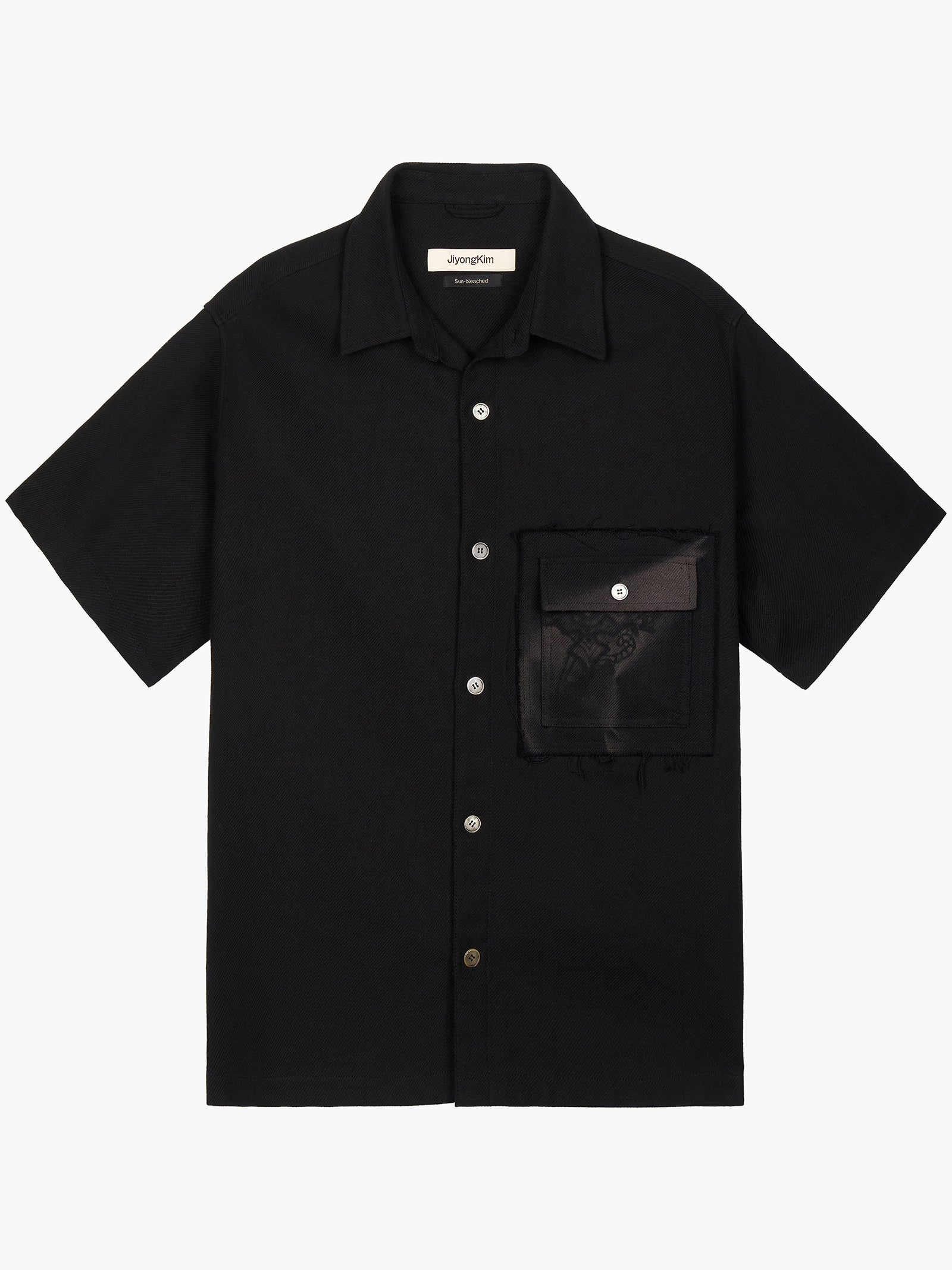 Jiyong Kim - Sun-Bleached Patch Pocket Shirt (Black) product image 3 | TRAB K-Fashion Australia