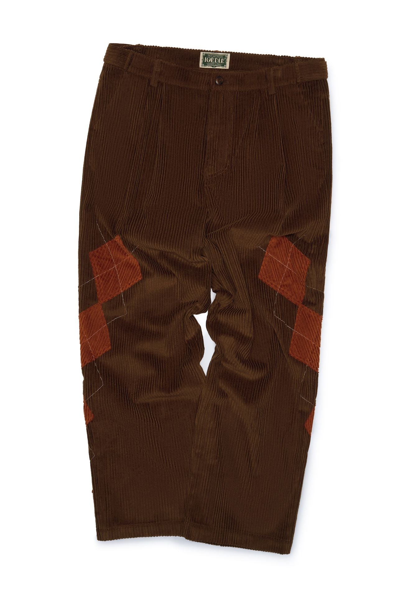 Ioedle - Argyle Kite Stem Corduroy Pants (Brown) product image 1 | TRAB K-Fashion Australia