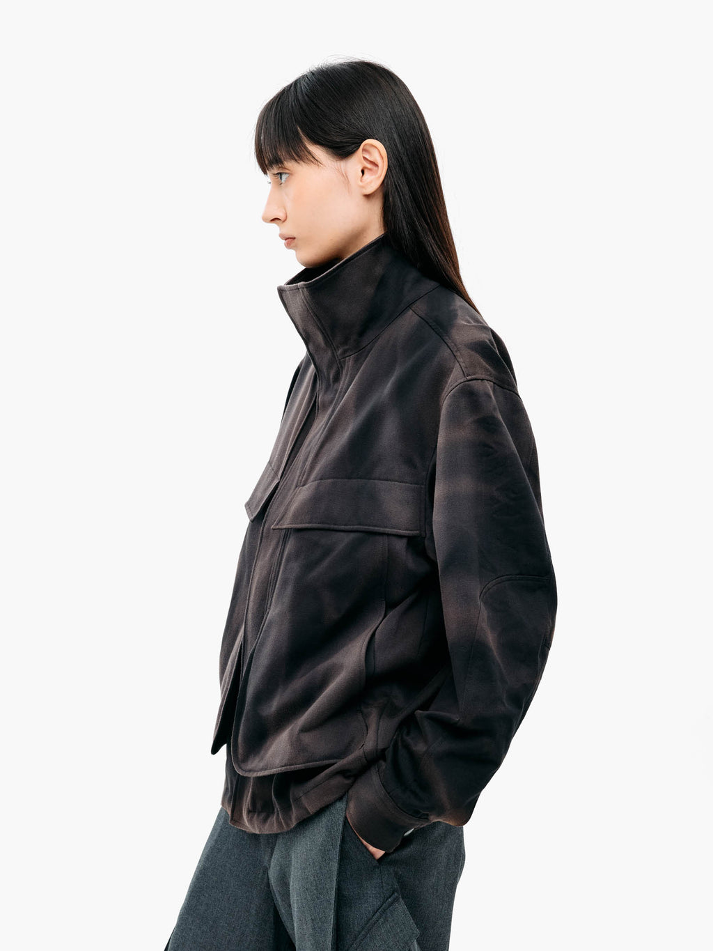 Jiyong Kim - Sun-Bleached Work Jacket (Black) product image 6 | TRAB K-Fashion Australia