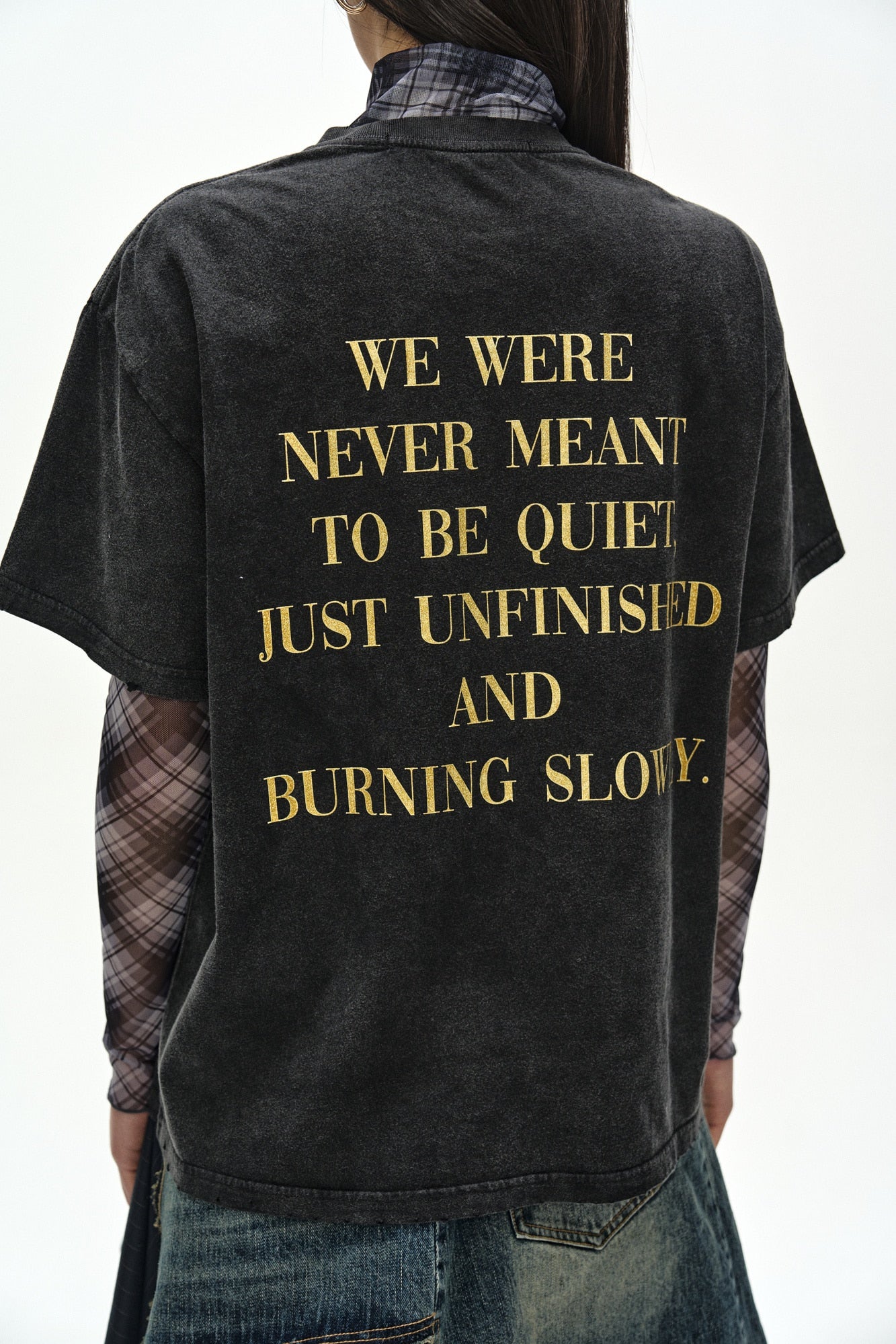 Andersson Bell - Layered Frame 001 Printed T-Shirt (charcoal) (Charcoal) product image 6 | TRAB K-Fashion Australia