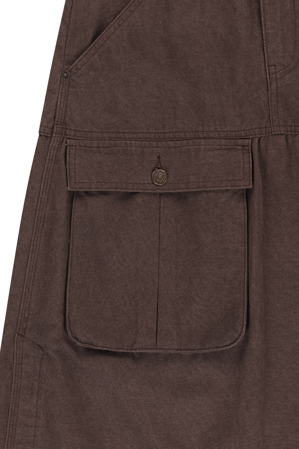 Matin Kim - Vintage Pocket Midi Skirt (Brown) product image 4 | TRAB K-Fashion Australia