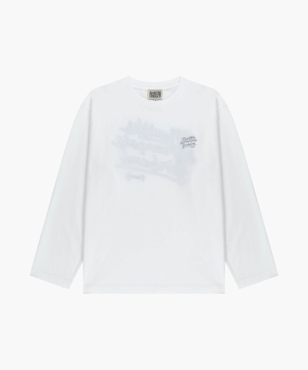 Marithe & Francois Girbaud - Back Drawing Logo Long Sleeve Tee (White) product image 6 | TRAB K-Fashion Australia