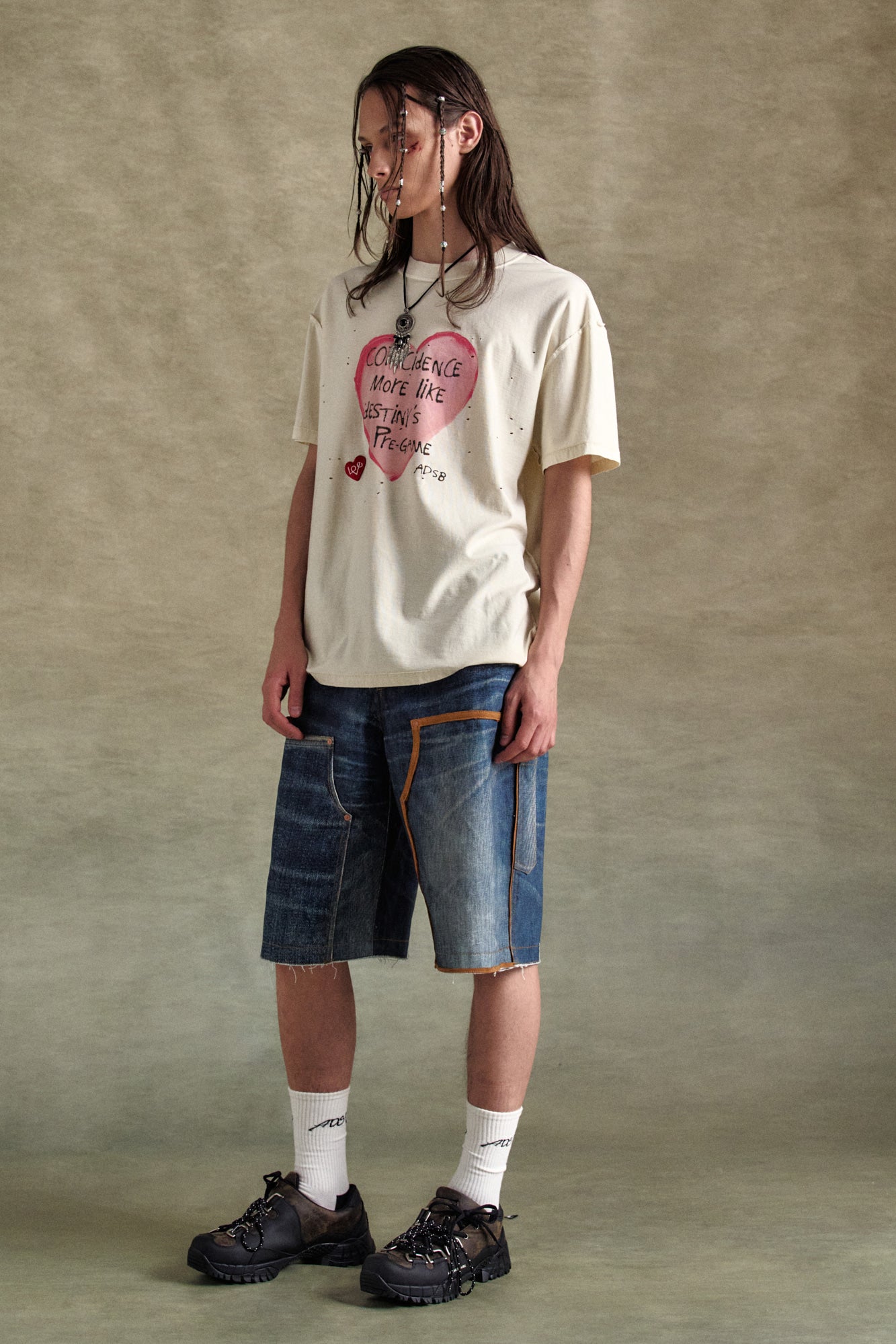 Andersson Bell - Unisex Heart Message T-Shirt (Ecru) product image 7 | TRAB K-Fashion Australia