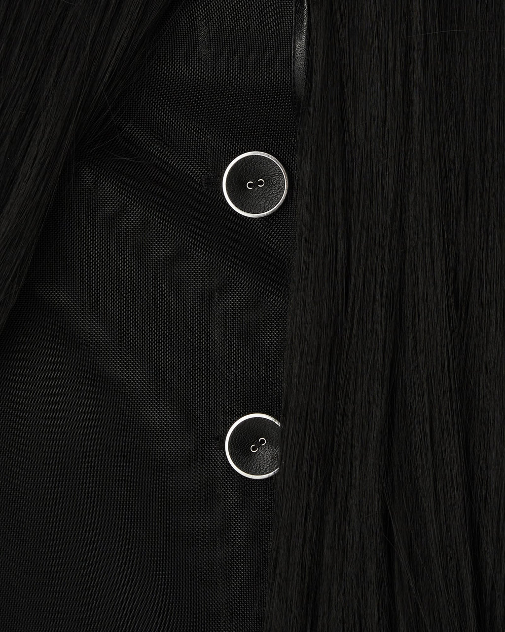 Kimhe Kim - Pearl Buttons Silk Organza Coat (Black) product image 6 | TRAB K-Fashion Australia