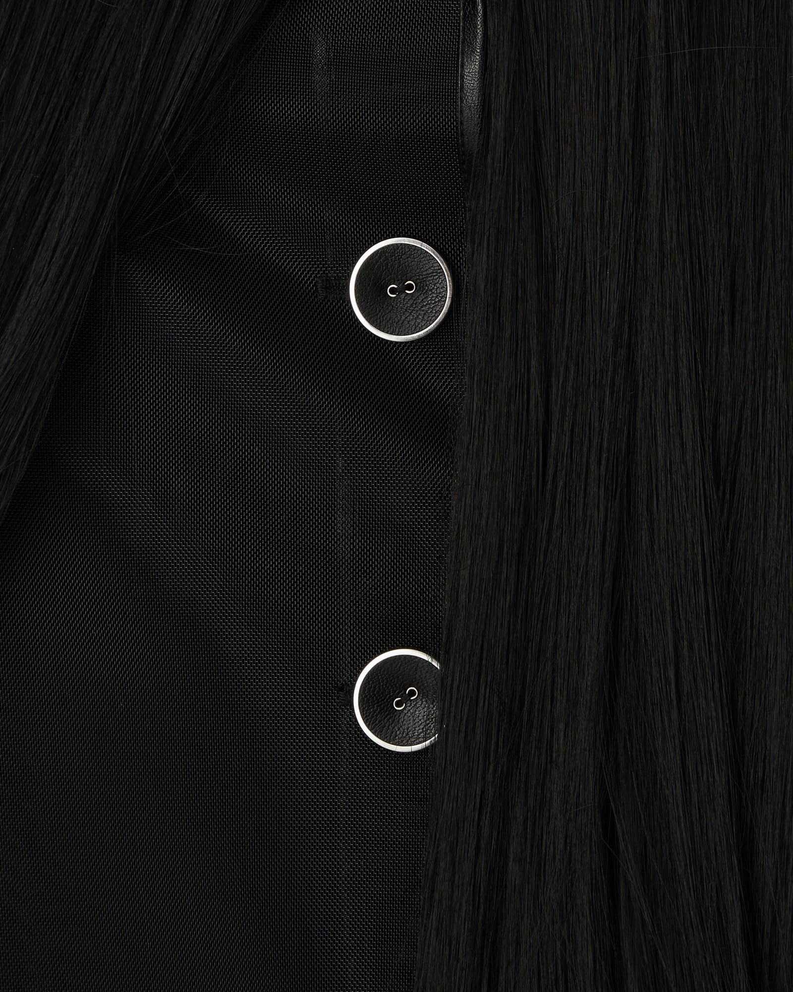 Kimhe Kim - Pearl Buttons Silk Organza Coat (Black) product image 6 | TRAB K-Fashion Australia