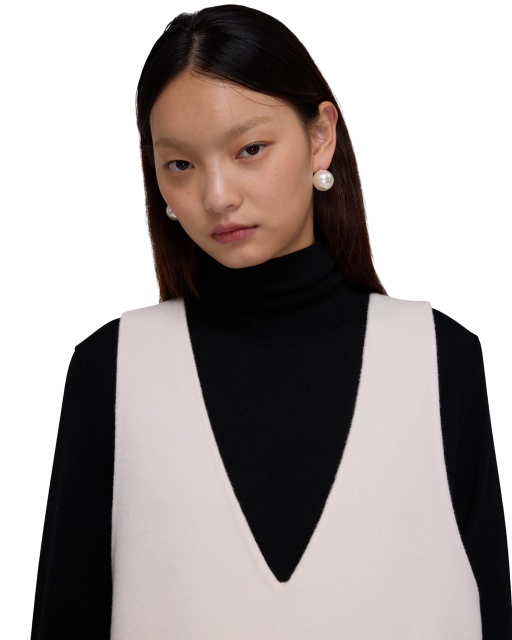 Kimhe Kim - Double Faced Chain Embellishment Sleeveless Vest (Cream) product image 7 | TRAB K-Fashion Australia