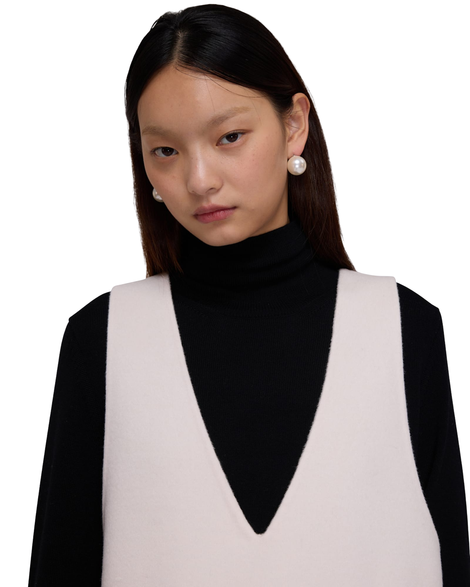 Kimhe Kim - Double Faced Chain Embellishment Sleeveless Vest (Cream) product image 7 | TRAB K-Fashion Australia