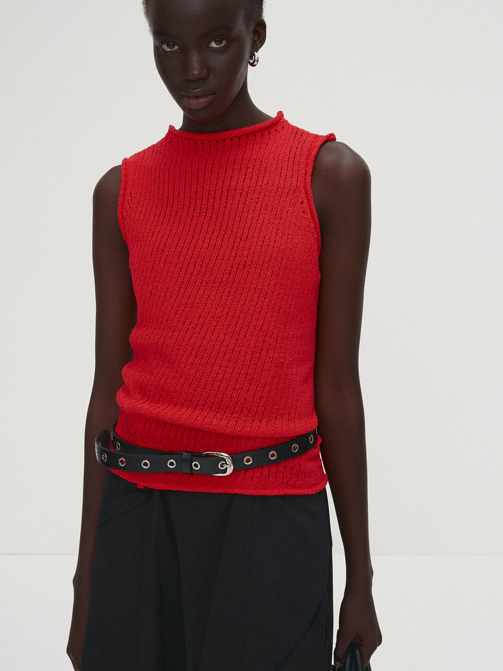 Tonywack - Cotton Twisted Sleeveless Knit (Red) product image 5 | TRAB K-Fashion Australia