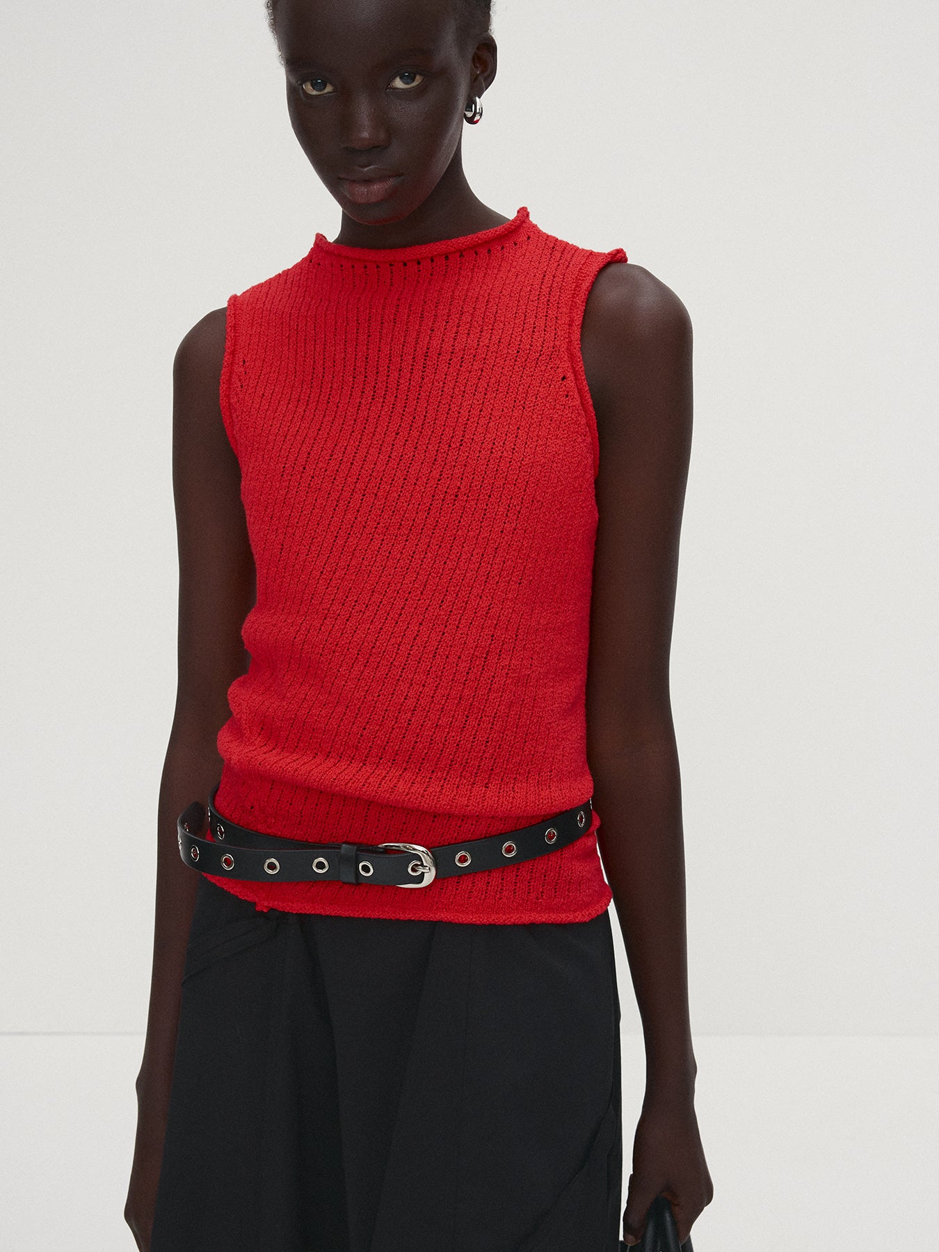 Tonywack - Cotton Twisted Sleeveless Knit (Red) product image 5 | TRAB K-Fashion Australia