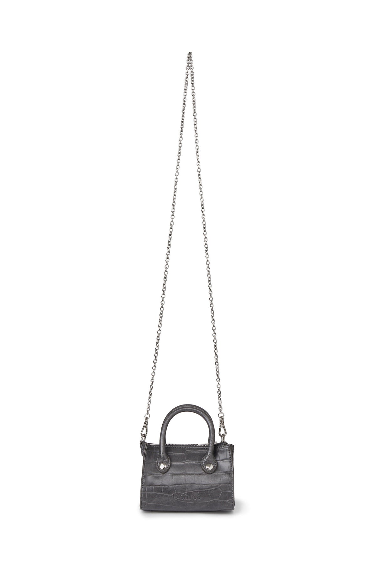 Deinet - Crocodile Pattern Chain Mini Bag (Charcoal) product image 3 | TRAB K-Fashion Australia