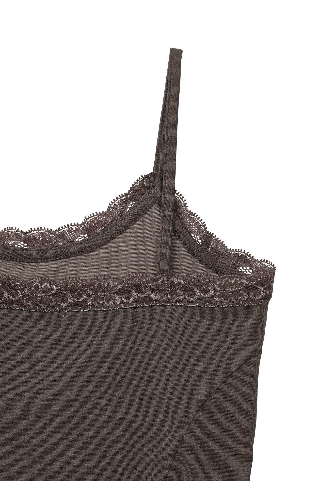 Deinet - Lace Curve Cami Top (Brown) product image 13 | TRAB K-Fashion Australia