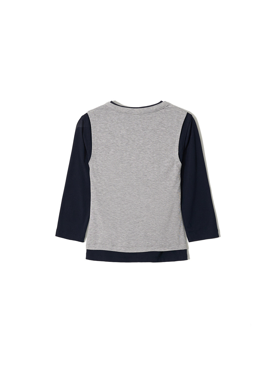 Kijun - Layered V-Neck Tee (Navy) product image 10 | TRAB K-Fashion Australia