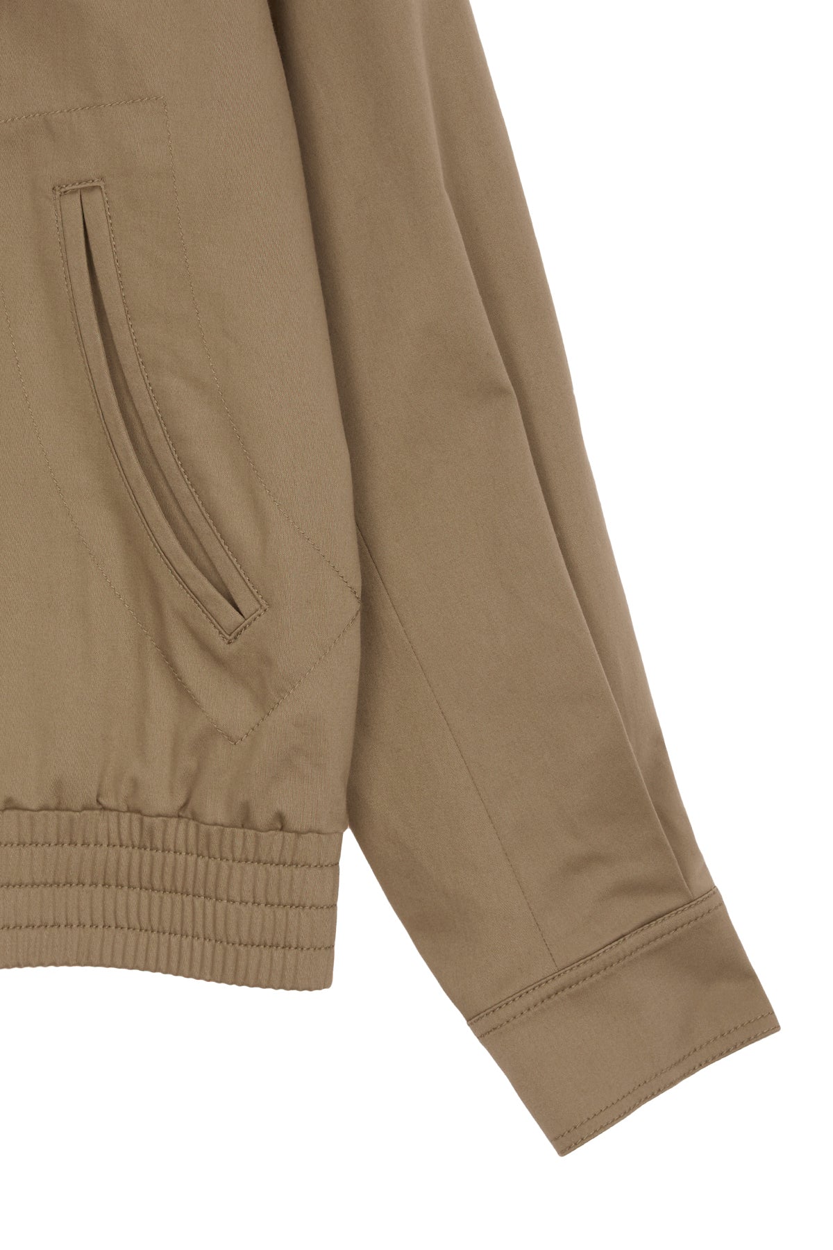 Matin Kim - Cotton Blend Collar Relaxed Bomber Jacket (Beige) product image 4 | TRAB K-Fashion Australia