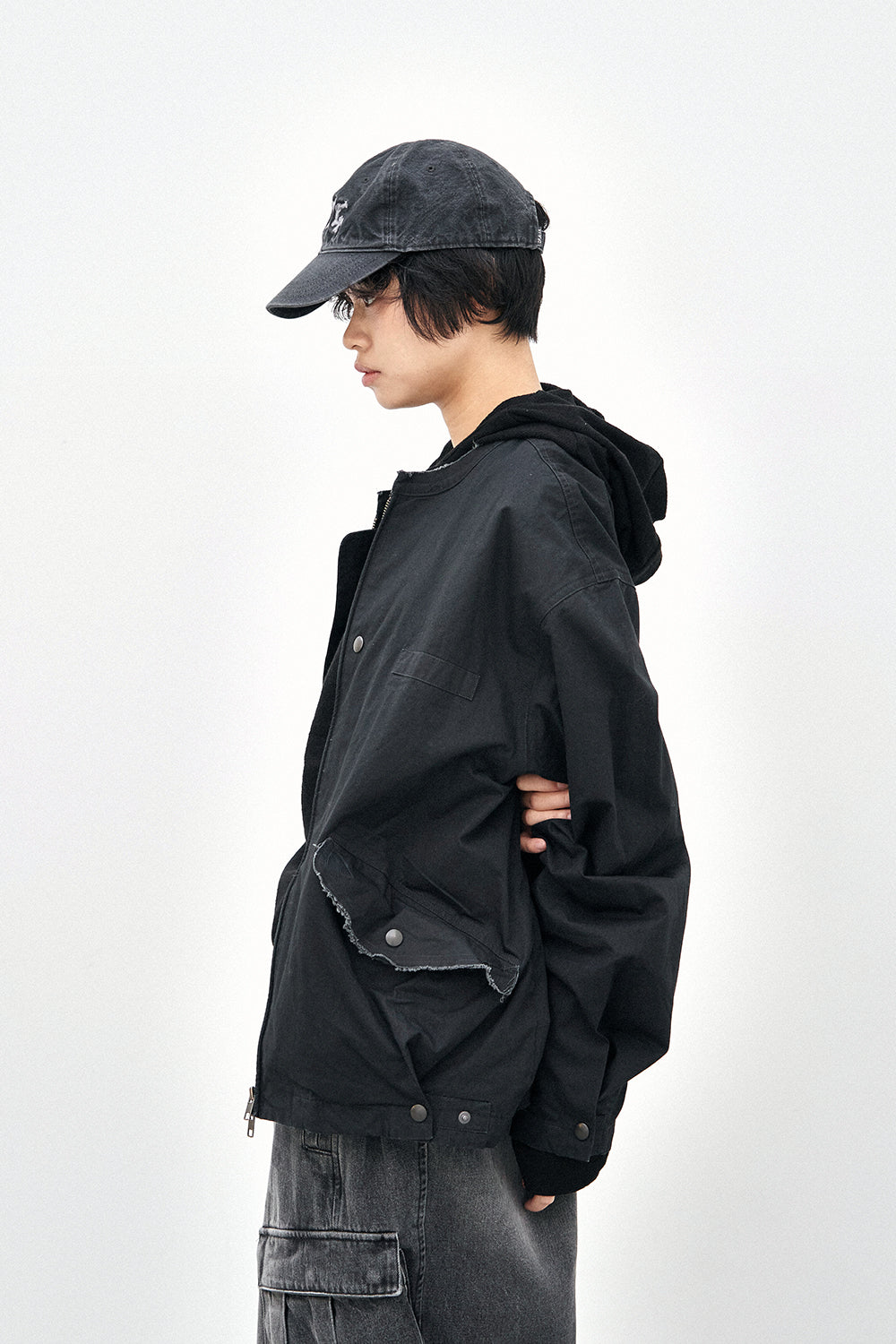 Hatchingroom - Bone VTG Cap Washed (Black) product image 9 | TRAB K-Fashion Australia