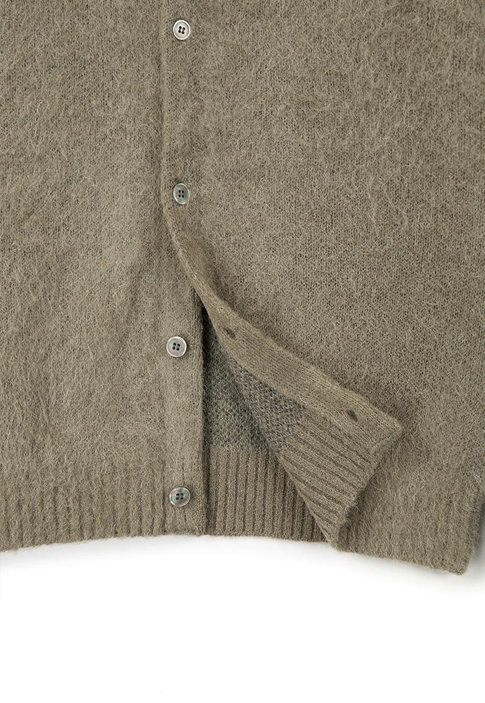 Art if acts - Mohair Round Neck Cardigan (Olive) product image 11 | TRAB K-Fashion Australia