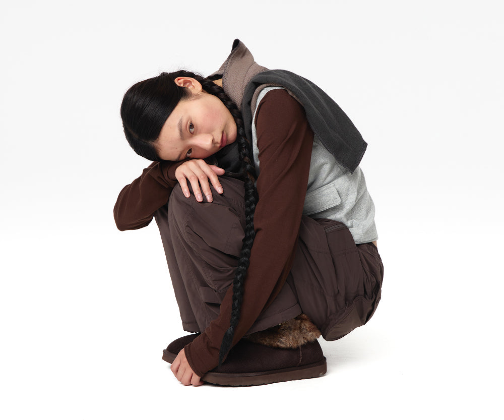Coyseio - Two-Tone Reversible Muffler (Cocoa) product image 2 | TRAB K-Fashion Australia