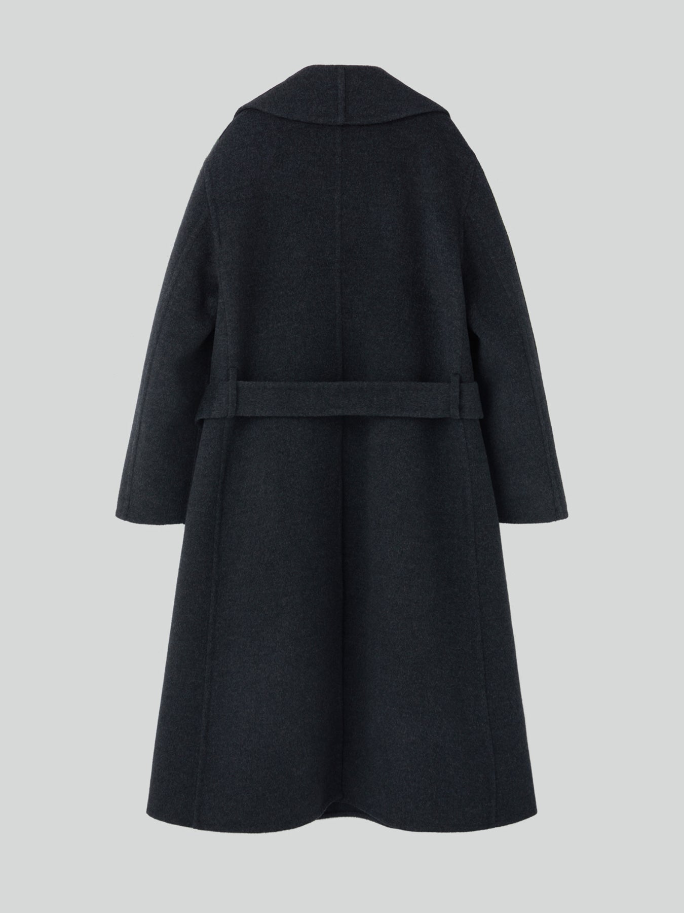 Recto - Cashmere Blend Draped Coat (Charcoal Grey) product image 9 | TRAB K-Fashion Australia