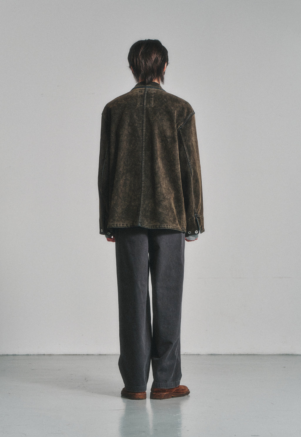 Art if acts - Flocked Denim French Work Jacket (Mud Indigo) product image 4 | TRAB K-Fashion Australia