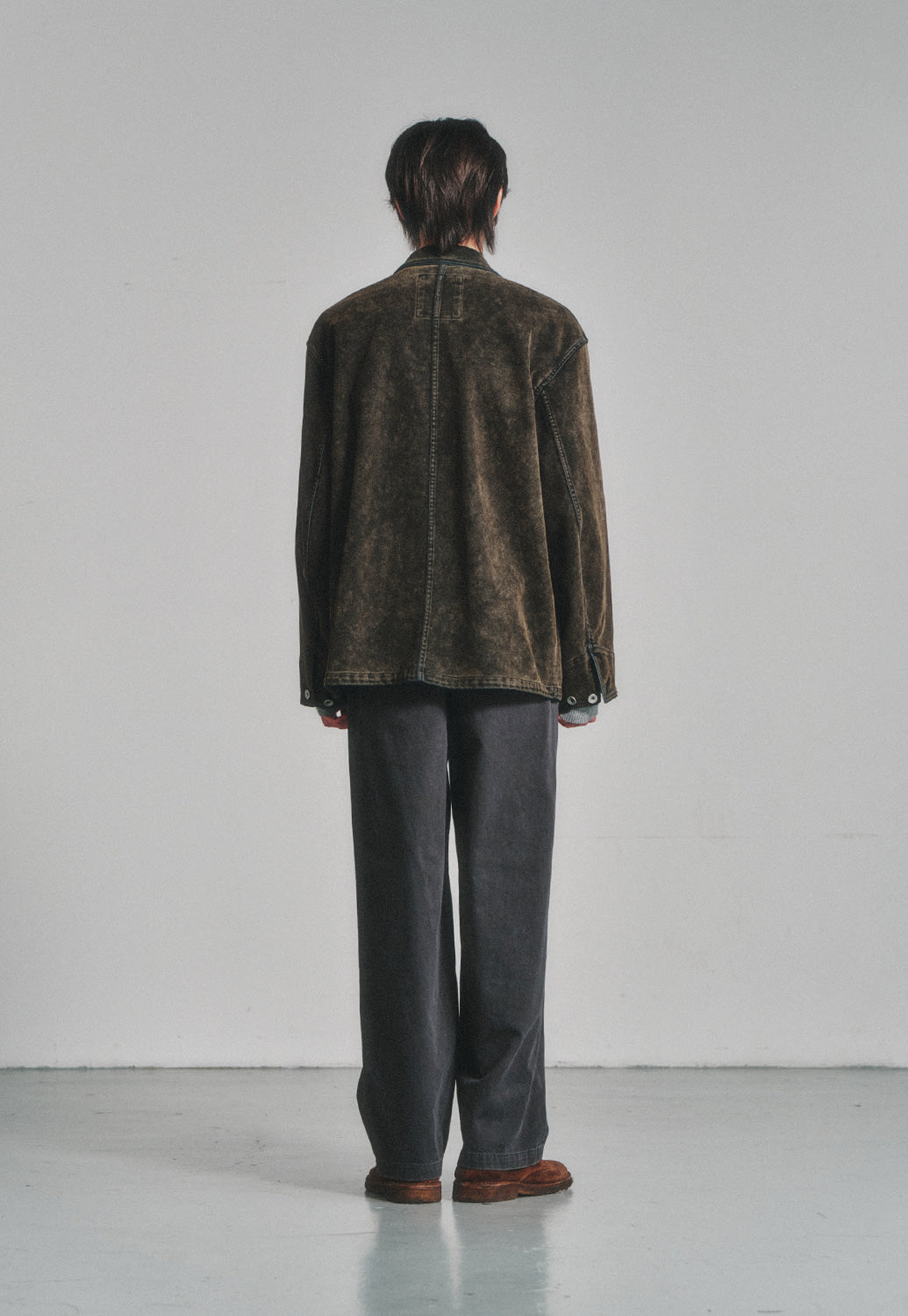 Art if acts - Flocked Denim French Work Jacket (Mud Indigo) product image 4 | TRAB K-Fashion Australia