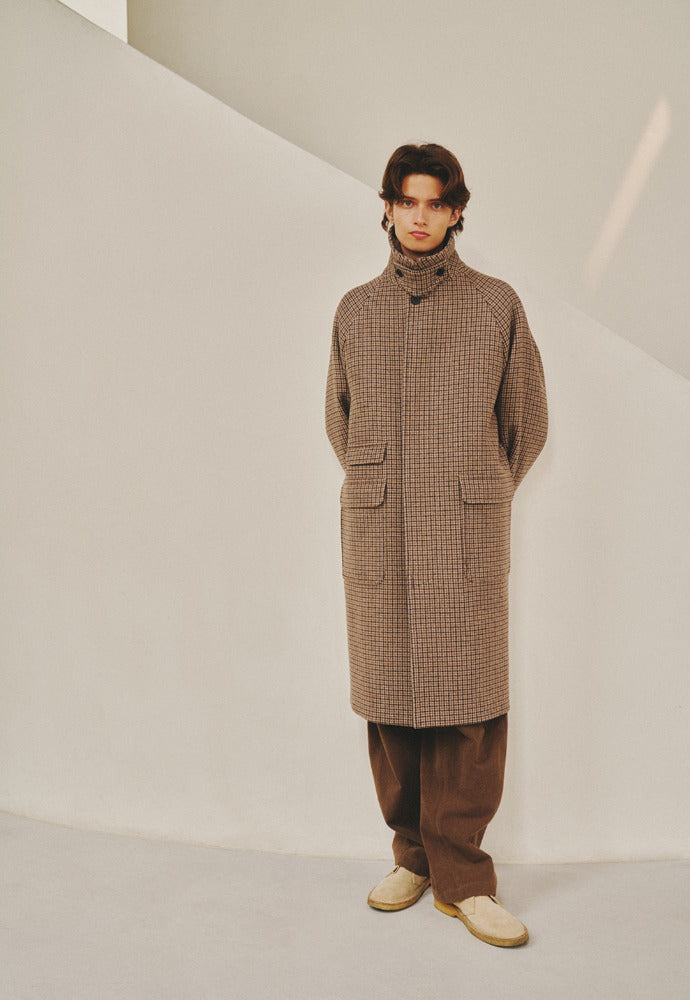 Art if acts - Balmacaan Coat (Check) product image 1 | TRAB K-Fashion Australia