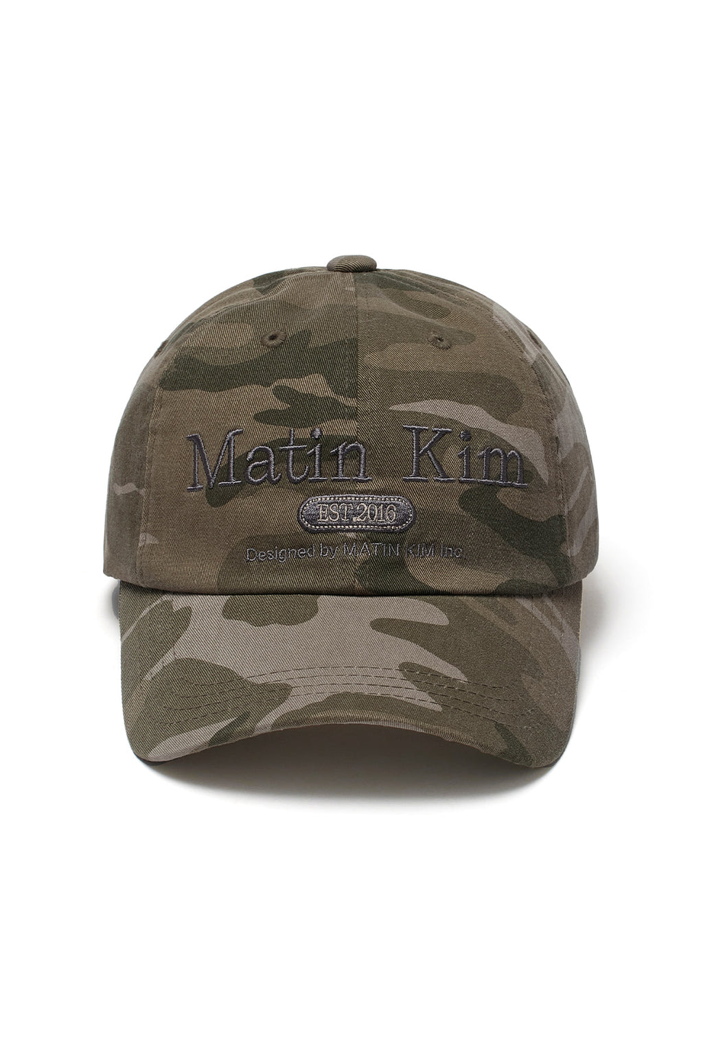 Matin Kim - Camouflage Logo Ball Cap (Khaki) product image 1 | TRAB K-Fashion Australia