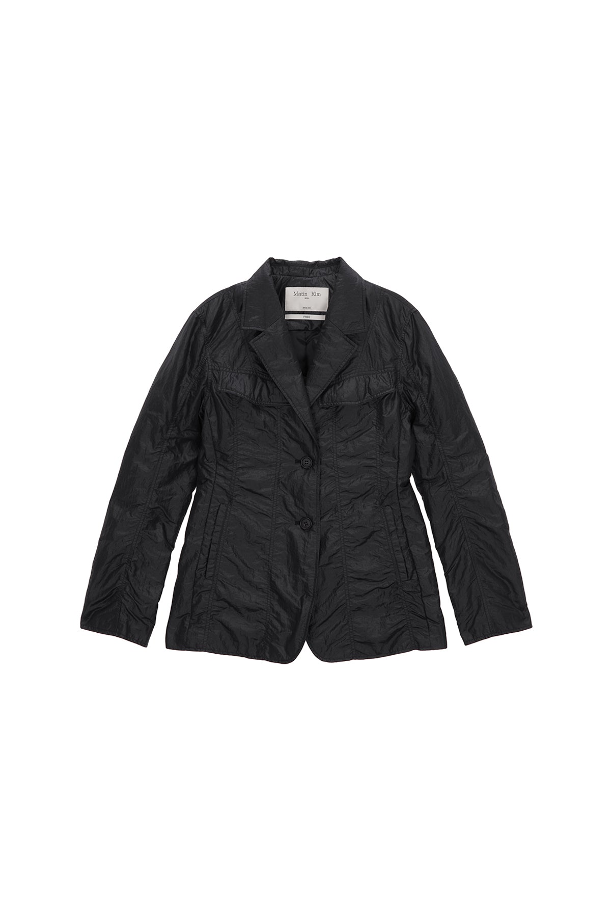 Matin Kim - Padded Puckering Blazer (Black) product image 1 | TRAB K-Fashion Australia