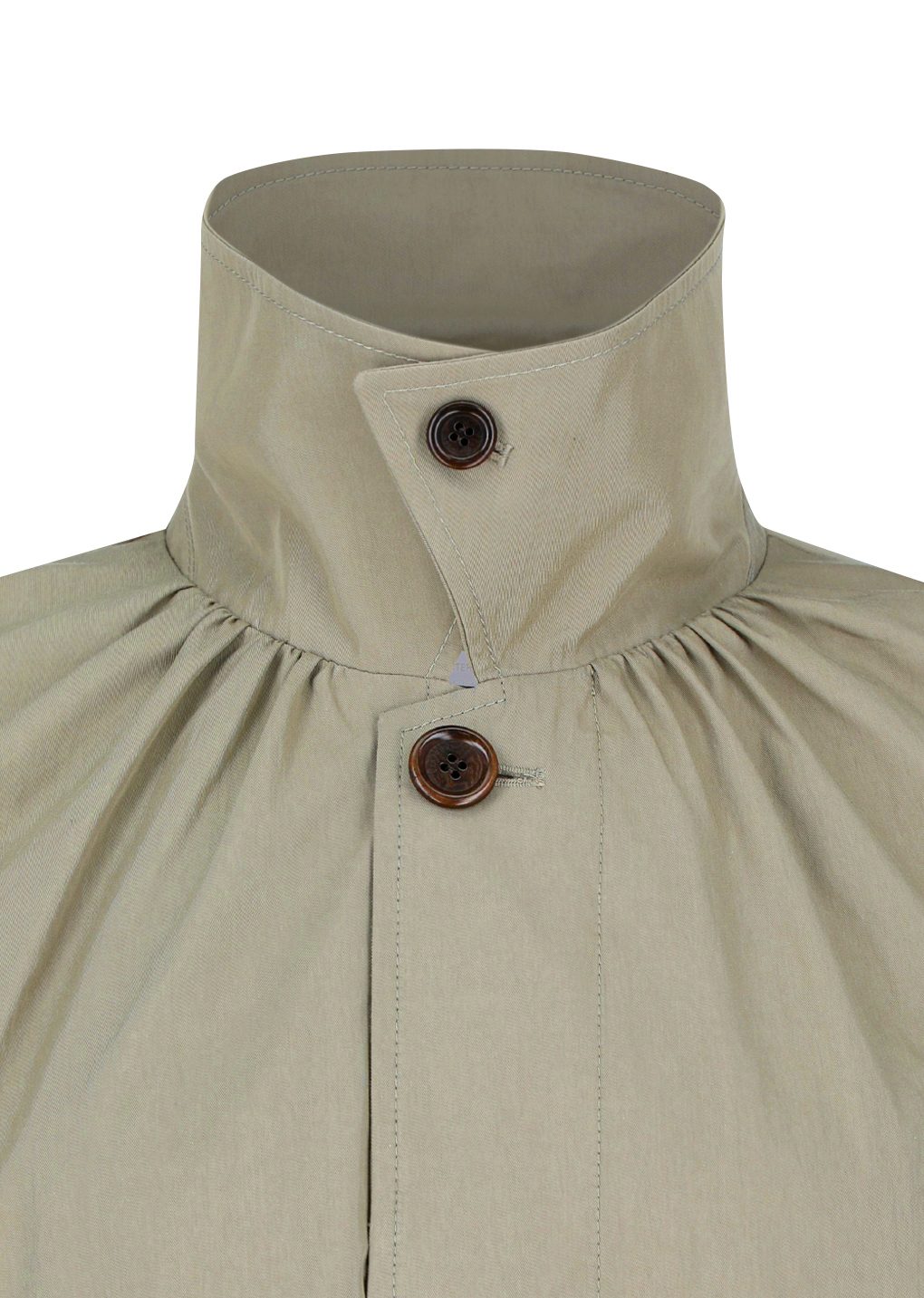 Amomento - Cotton nylon shirring coat (Khaki) product image 14 | TRAB K-Fashion Australia
