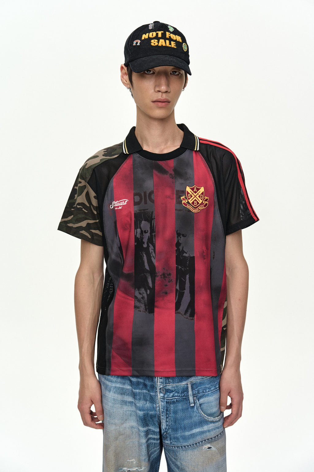 Andersson Bell - Reworked Football T-Shirt (Black/Red) product image 5 | TRAB K-Fashion Australia