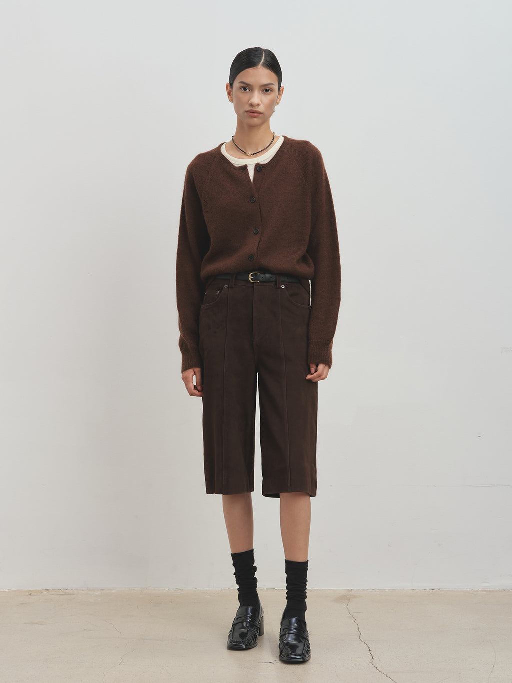 Tonywack - Mohair Raglan Cardigan (Brown) product image 2 | TRAB K-Fashion Australia
