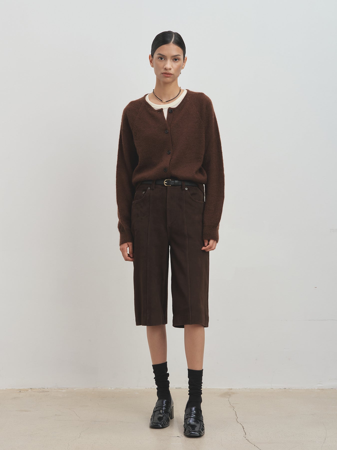 Tonywack - Mohair Raglan Cardigan (Brown) product image 2 | TRAB K-Fashion Australia
