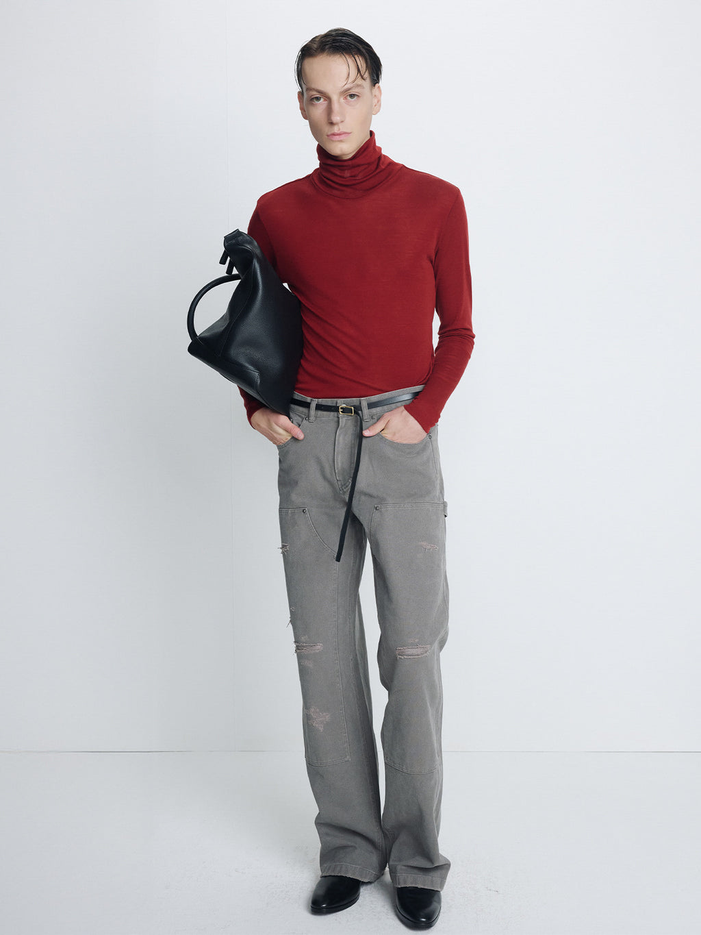 Tonywack - Light Wool Slim Roll Neck (Red) product image 4 | TRAB K-Fashion Australia