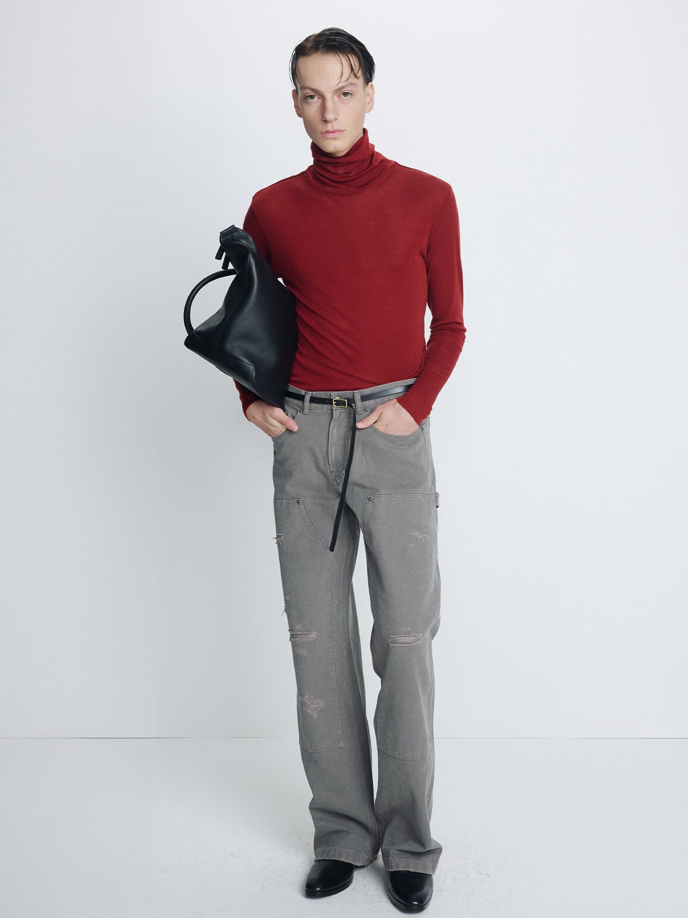 Tonywack - Light Wool Slim Roll Neck (Red) product image 4 | TRAB K-Fashion Australia