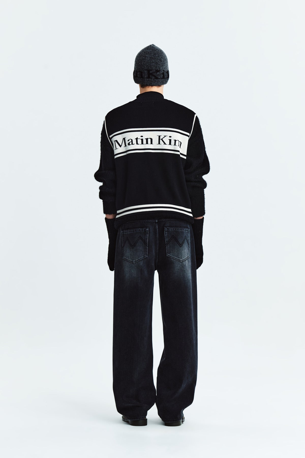 Matin Kim - Spell Point Stripe Knit Vest (Black) product image 15 | TRAB K-Fashion Australia