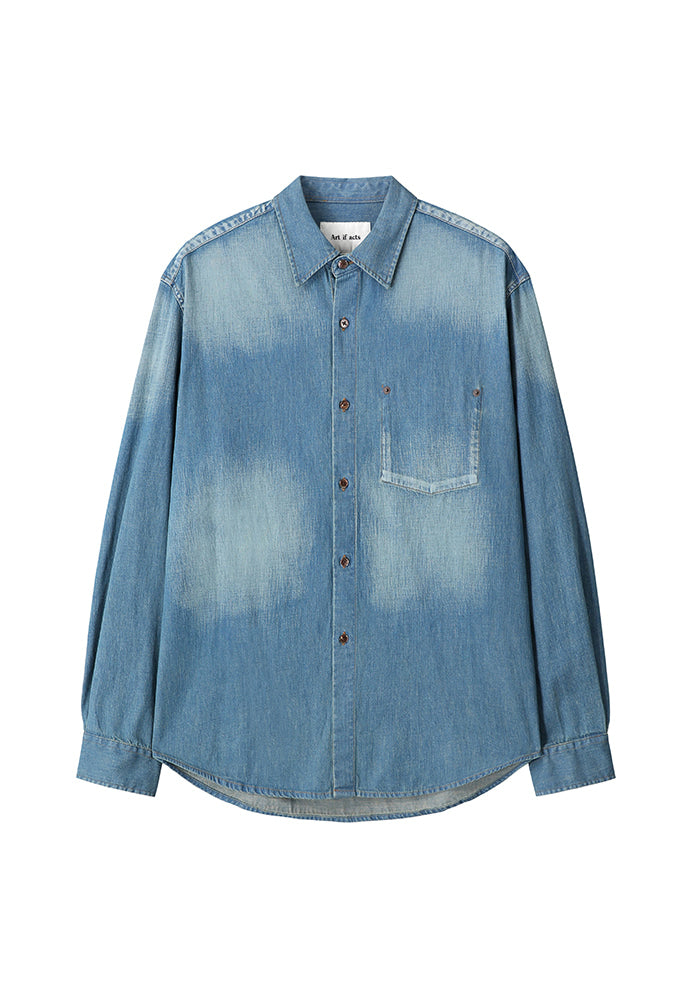 Art if acts - Vintage Denim Shirt (Light Blue) product image 7 | TRAB K-Fashion Australia