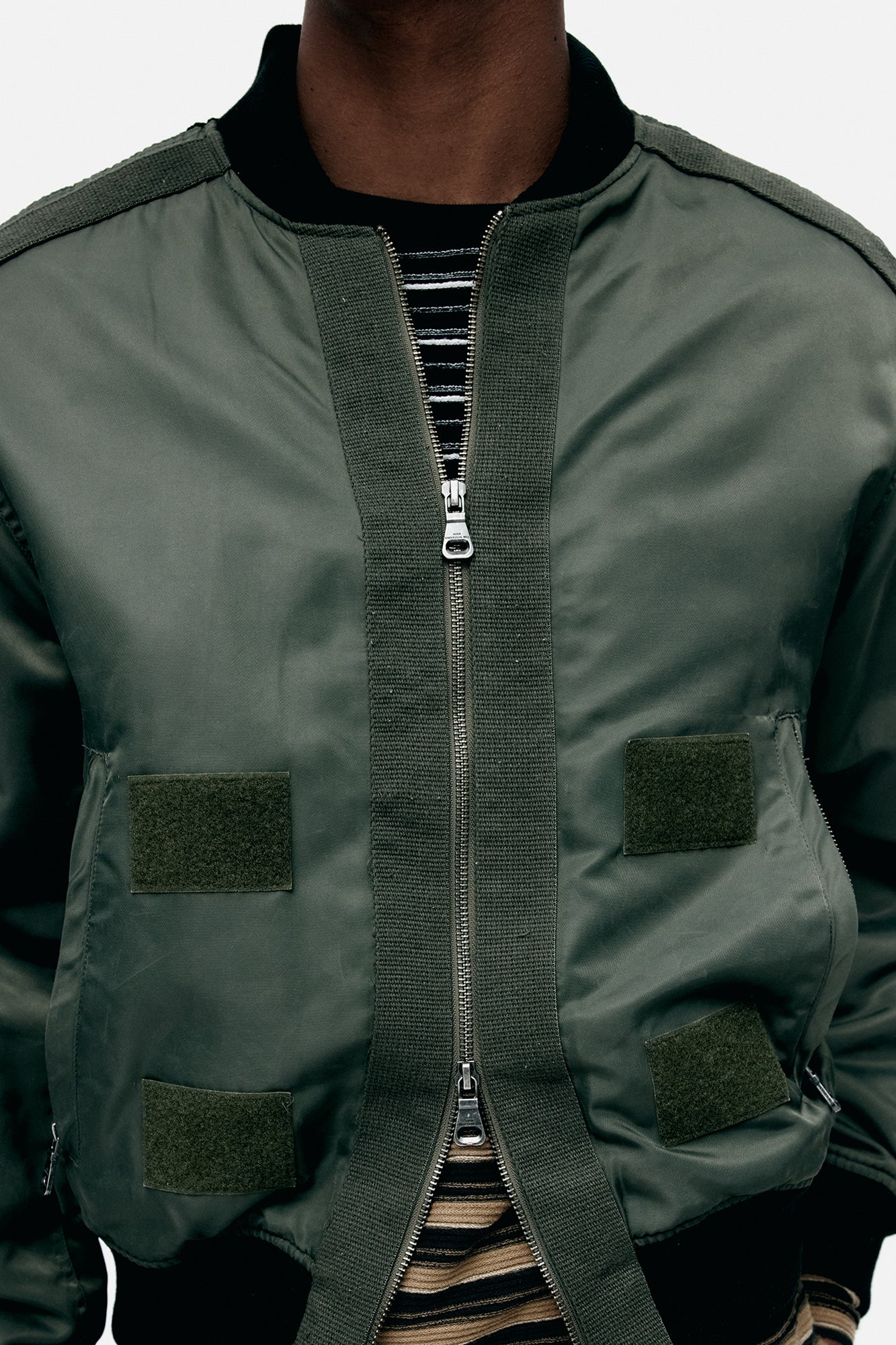 Andersson Bell - Flight Layered Washed Bomber Jacket (Khaki) product image 4 | TRAB K-Fashion Australia
