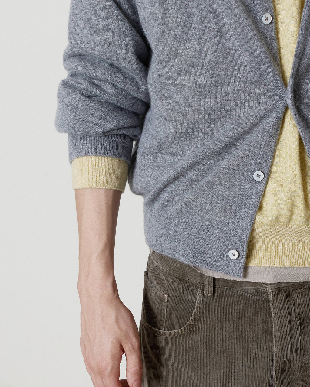 Brownyard - [Pre-Order – Ships October 14] Super Light Cashmere Round Cardigan (Grey) product image 6 | TRAB K-Fashion Australia
