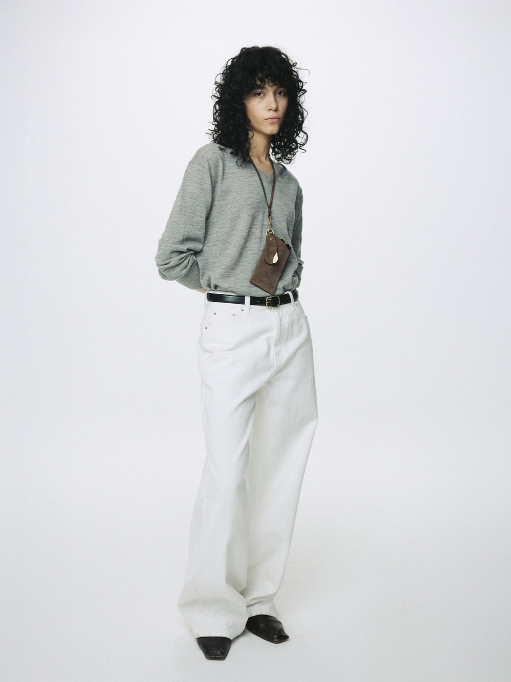 Tonywack - Wide-Leg Baggy Denim Jeans (Off White) product image 3 | TRAB K-Fashion Australia