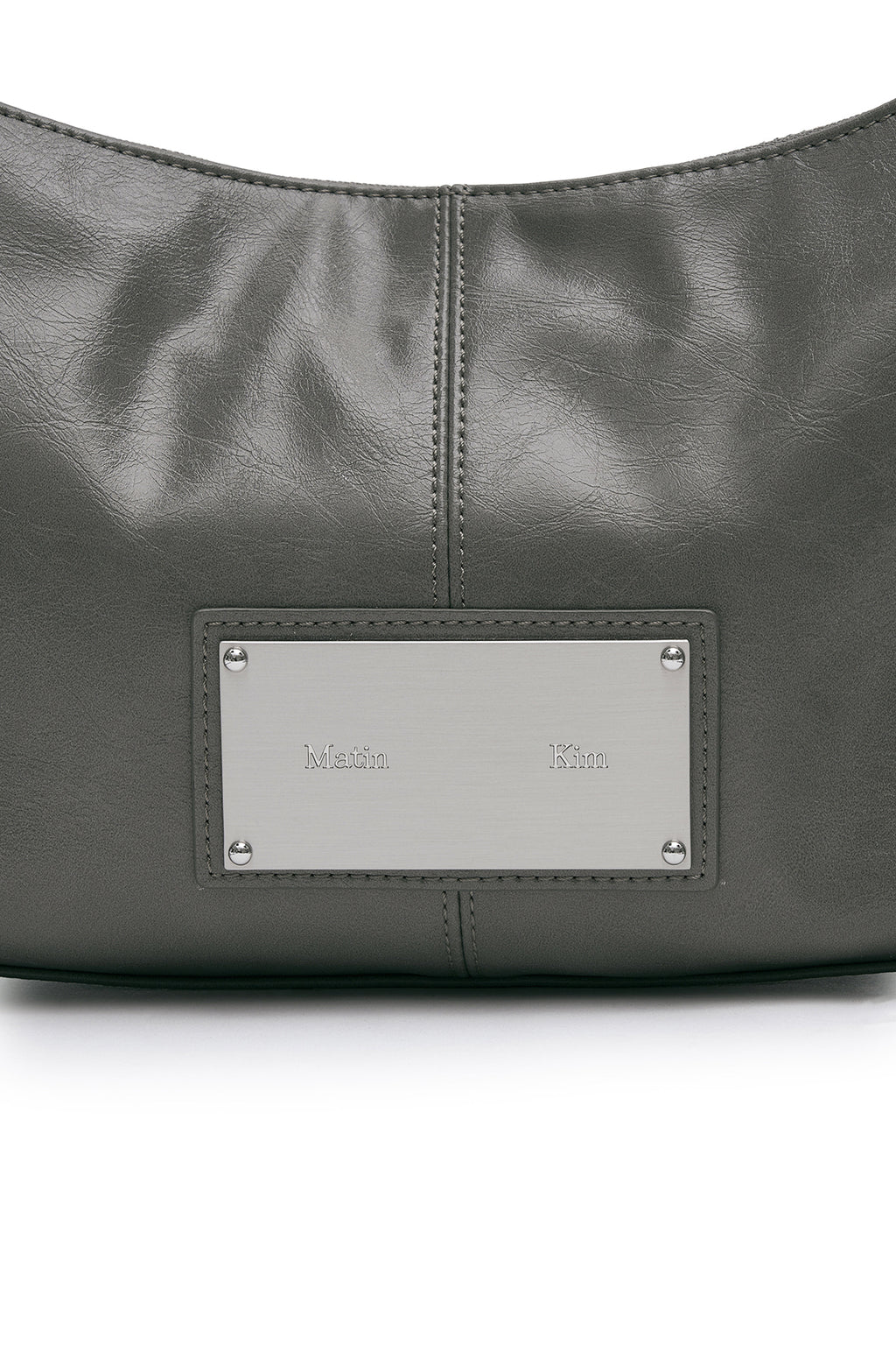 Matin Kim - Eyelet Shirring Shoulder Bag (Grey) product image 4 | TRAB K-Fashion Australia