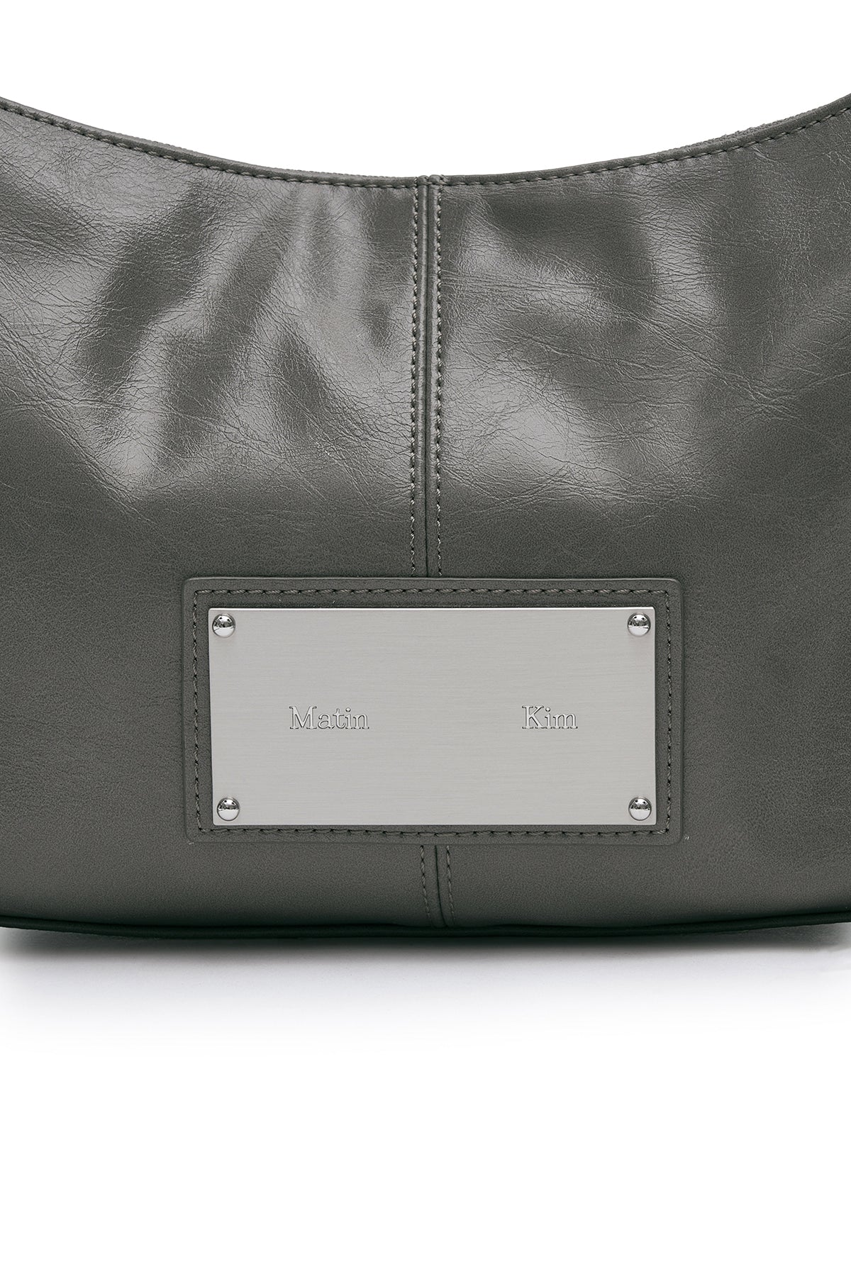 Matin Kim - Eyelet Shirring Shoulder Bag (Grey) product image 4 | TRAB K-Fashion Australia