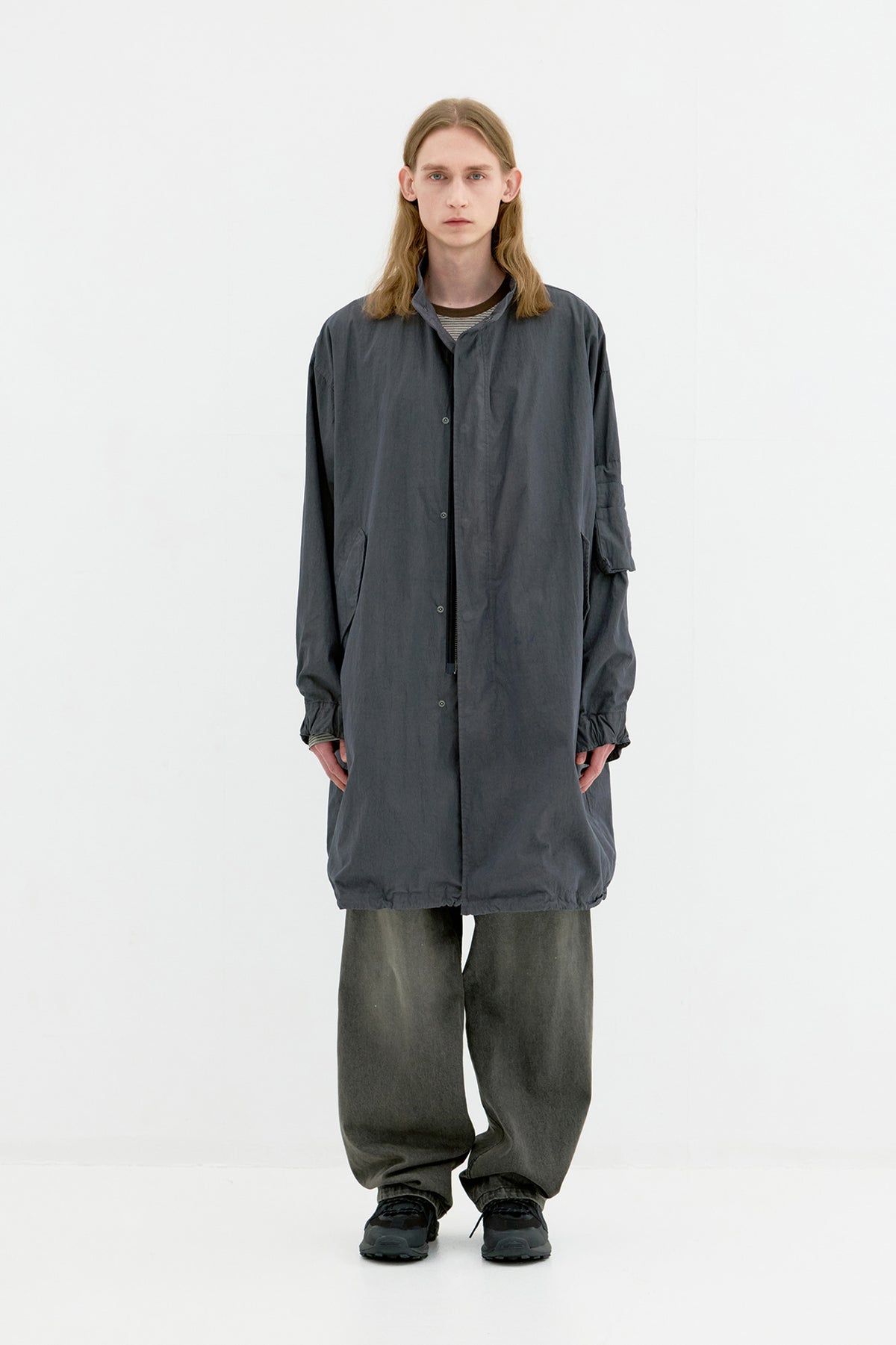 Coor - Garment Dyed Fishtail Parka (Washed Charcoal) product image 2 | TRAB K-Fashion Australia