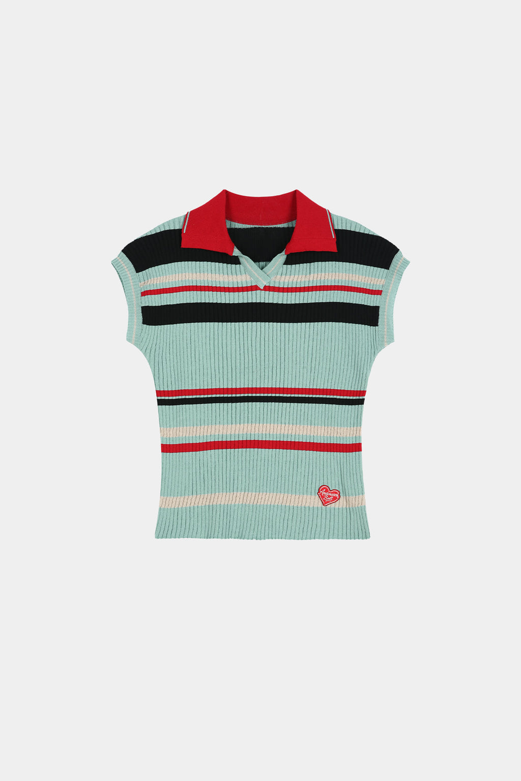 Andersson Bell - Color-Blocked Knit Polo Vest (Blue/Red) product image 8 | TRAB K-Fashion Australia