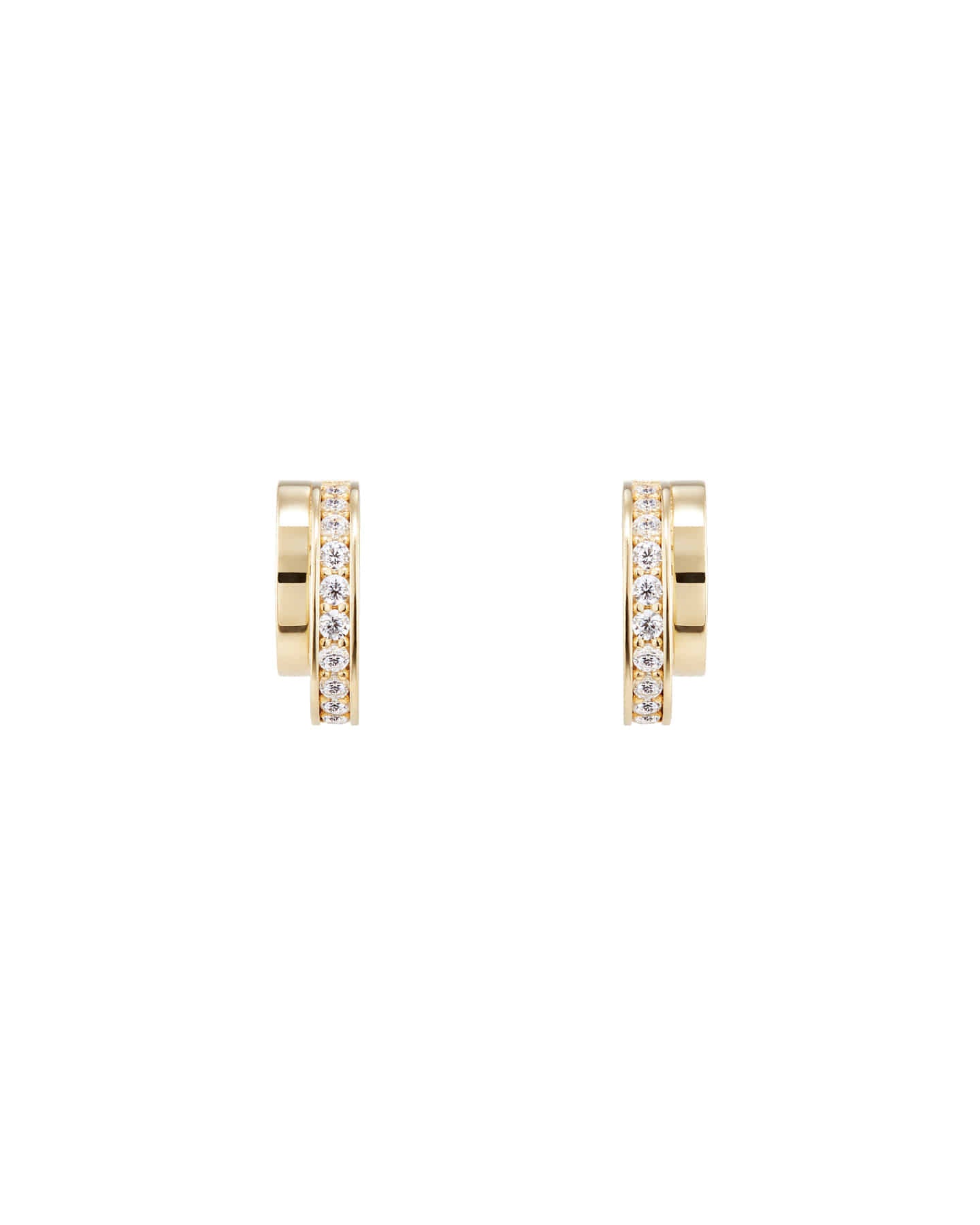 Numbering - Double Line Pave Hoop Earrings #3126 product image 6 | TRAB K-Fashion Australia
