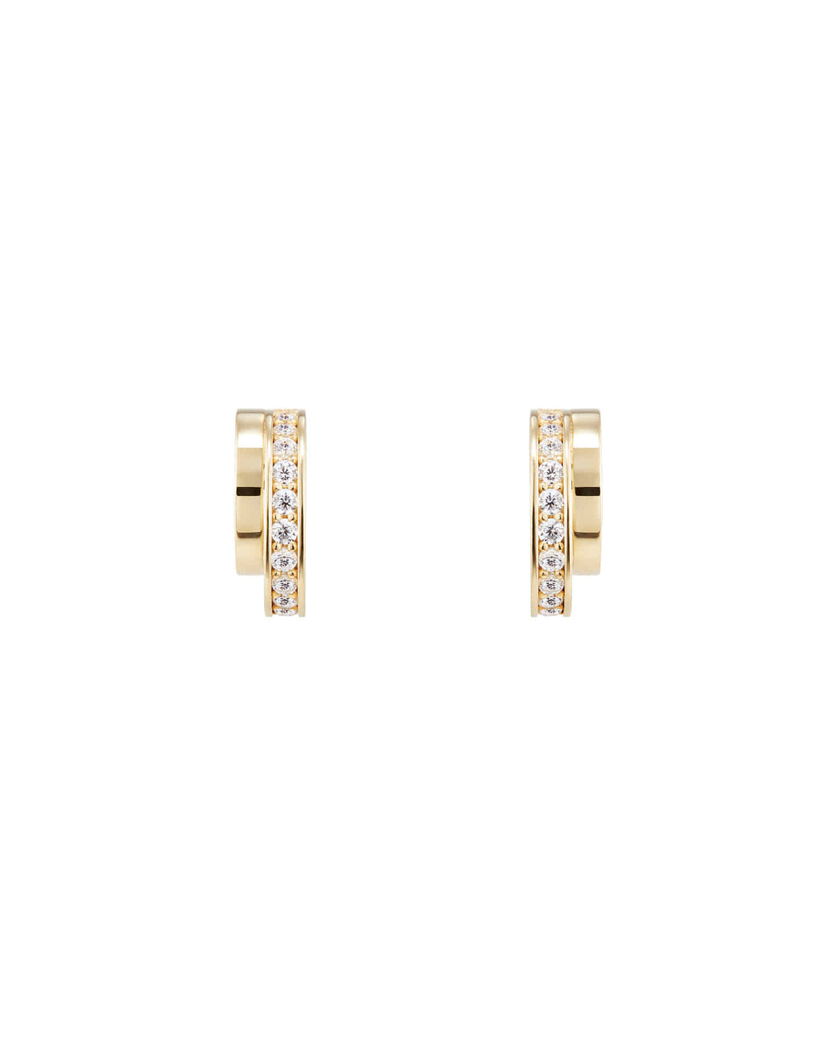 Numbering - Double Line Pave Hoop Earrings #3126 product image 6 | TRAB K-Fashion Australia