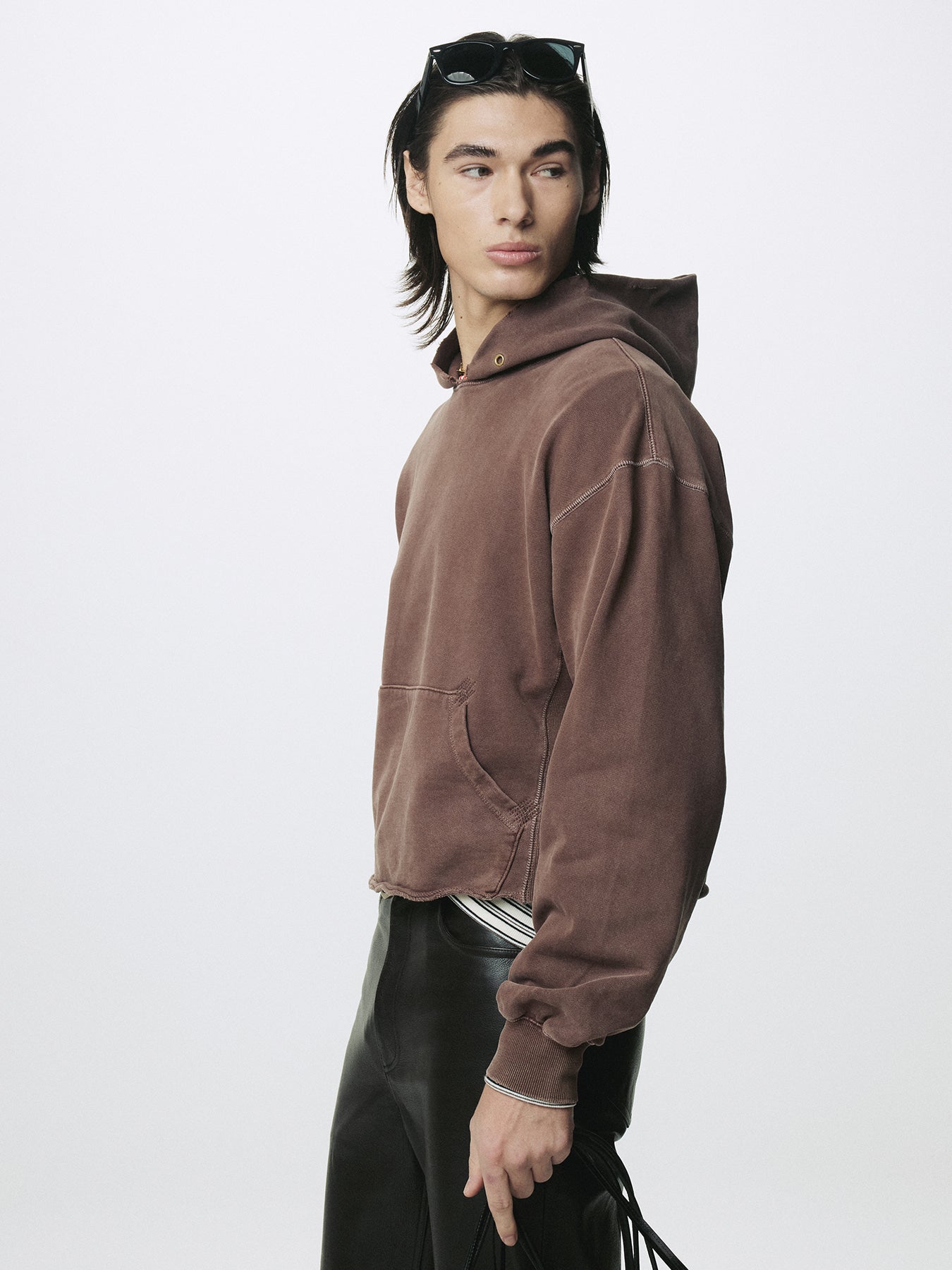Tonywack - Garment Dyed Raw Edge Hoodie (Faded Red) product image 5 | TRAB K-Fashion Australia