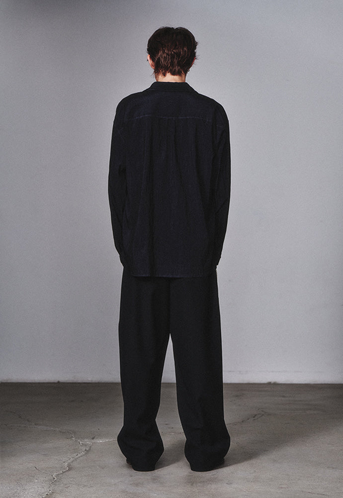 Art if acts - Belted Wool Side Two Tuck Pants (Black) product image 3 | TRAB K-Fashion Australia