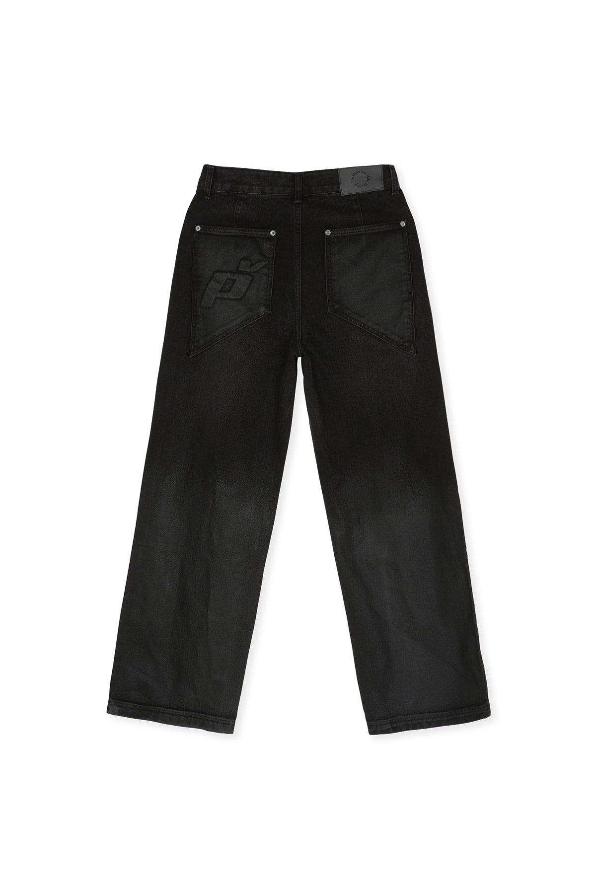 Matin Kim - Peaches Coating Washed Denim Pants (Black) product image 3 | TRAB K-Fashion Australia
