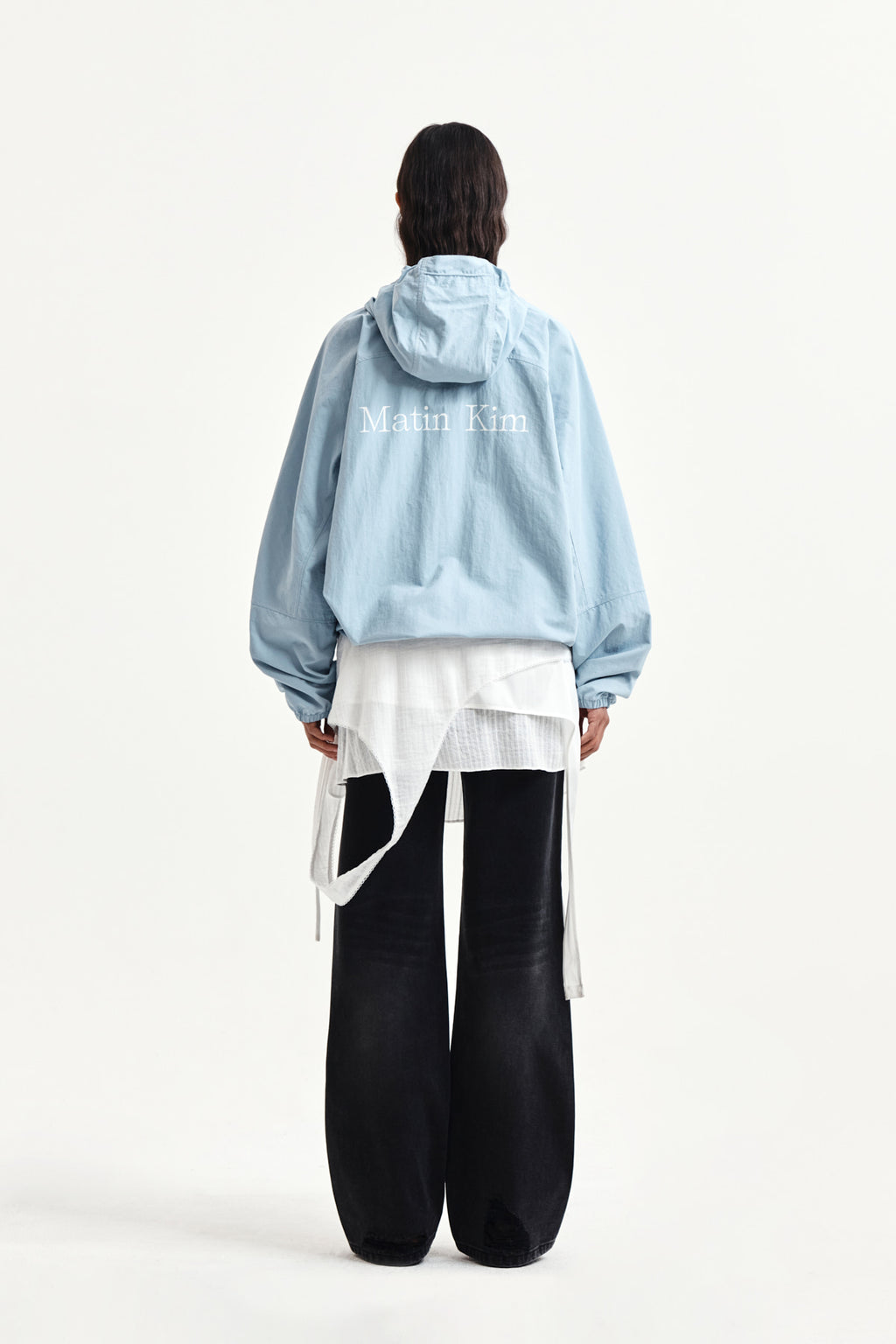 Matin Kim - Back Pocket Patch Destroyed Denim Pants (Black) product image 7 | TRAB K-Fashion Australia