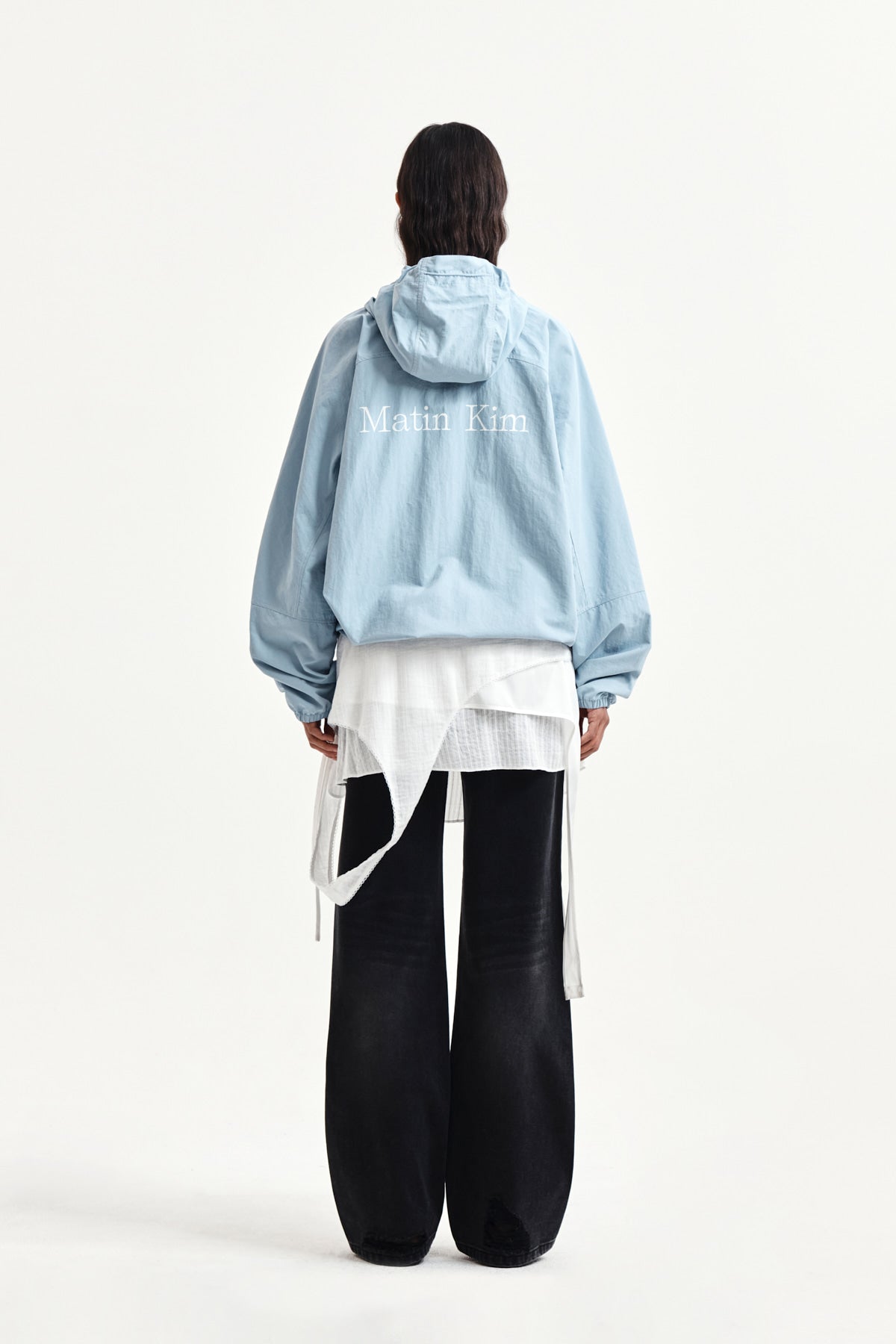 Matin Kim - Back Pocket Patch Destroyed Denim Pants (Black) product image 7 | TRAB K-Fashion Australia