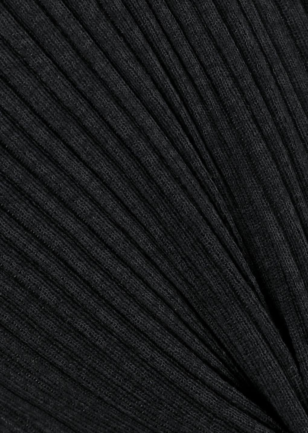 Amomento - Pleats V-neck Knit Blouse (Black) product image 8 | TRAB K-Fashion Australia