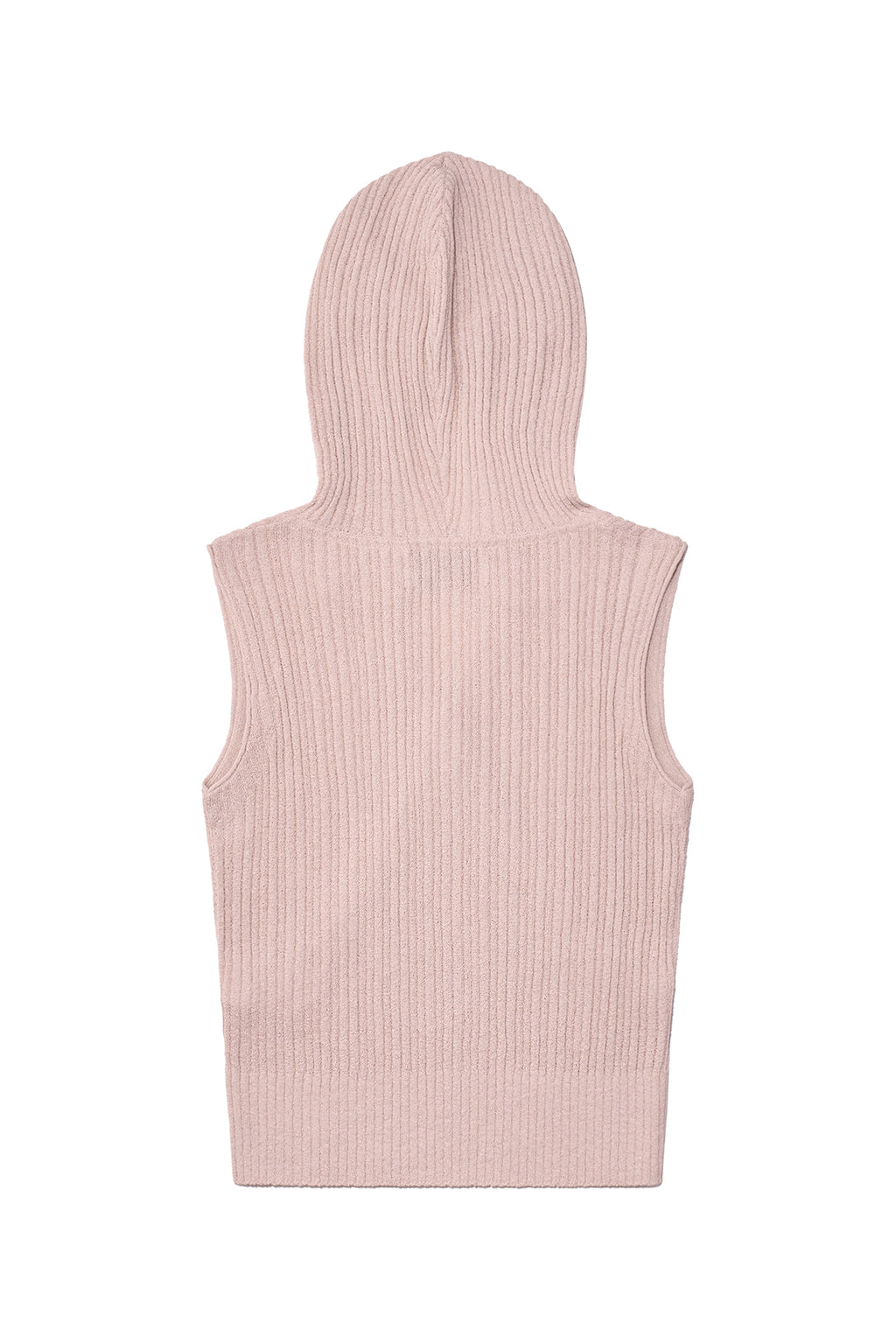 Matin Kim - Wrap Sleeveless Knit Hoody Top (Light Pink) product image 2 | TRAB K-Fashion Australia